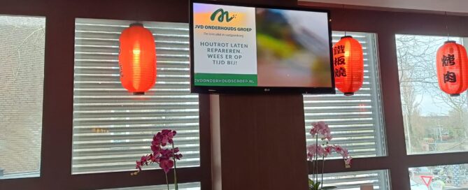 Narrowcasting in een Japans restaurant